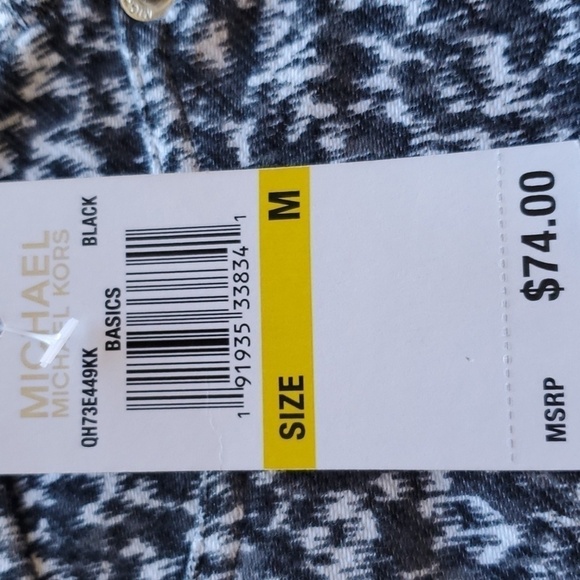 Michael Kors blk & WHT speckled leggings. NWT Size med - Picture 4 of 16